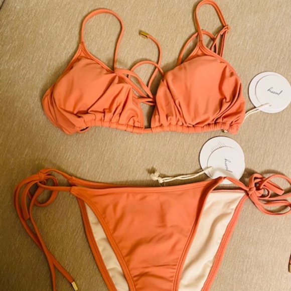 Peony String Pant and Ruched String Tri Top in Nectar - Picture 3 of 3